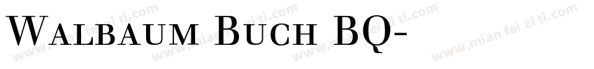 Walbaum Buch BQ字体转换